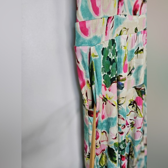 Torrid Midi Super Soft Tie Front Floral Sleeveless Dress - Picture 7 of 11